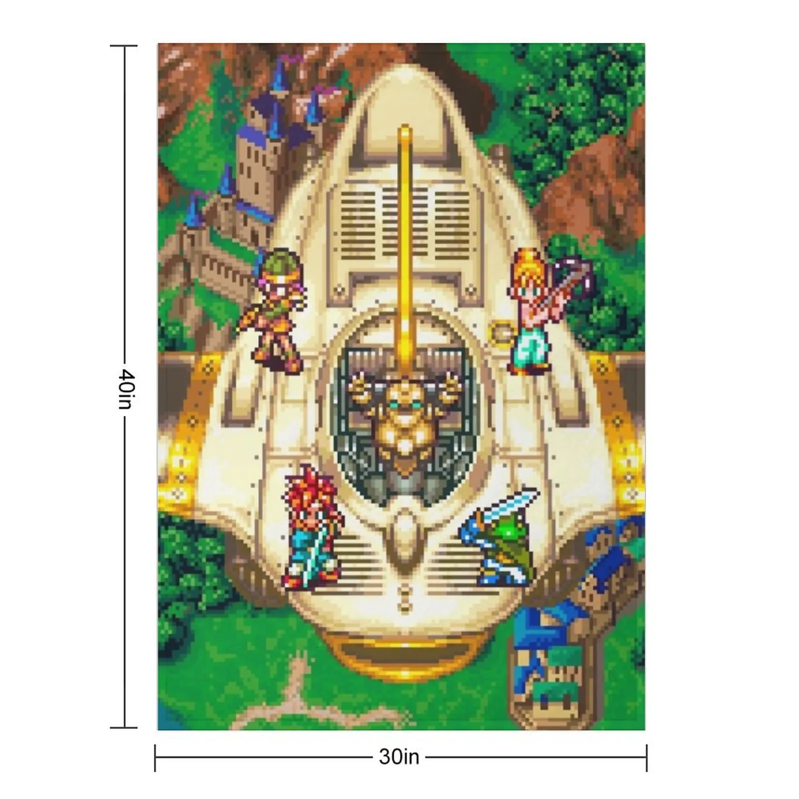 Chrono Trigger Epoch Throw Blanket Decorative Sofa Bed Fashionable Plush Cute Blankets