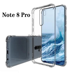 For Redmi Note 8 Pro Anti-shock Case for Xiaomi Redmi Note 8 Note8 Pro Transparent Soft TPU Dropproof Shockproof Clear Case