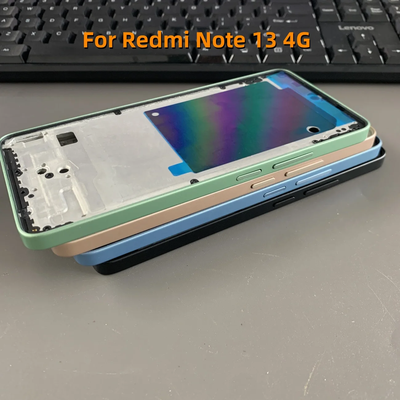 para-xiaomi-redmi-nota-13-4g-quadro-intermediario-tela-lcd-ufronte-quadro-mangueira-moldura-placa-do-chassi-com-botao-de-substituicao