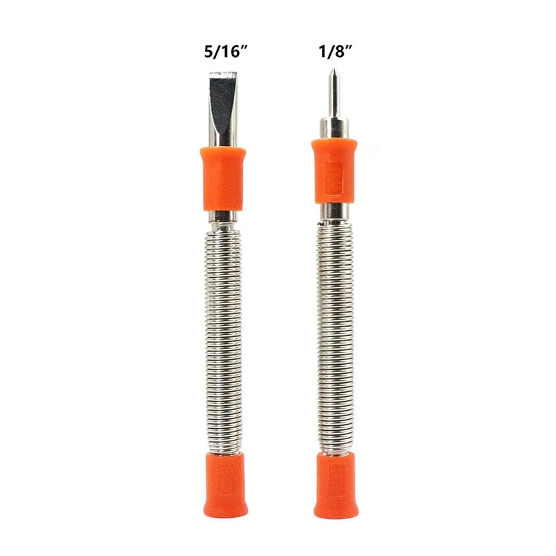 ABFI 4-teiliges Federwerkzeug-Set, 5/16 Zoll Meißel und 1/8 Zoll Körner-Set, federbelastetes Nietenentfernungsset für Holz