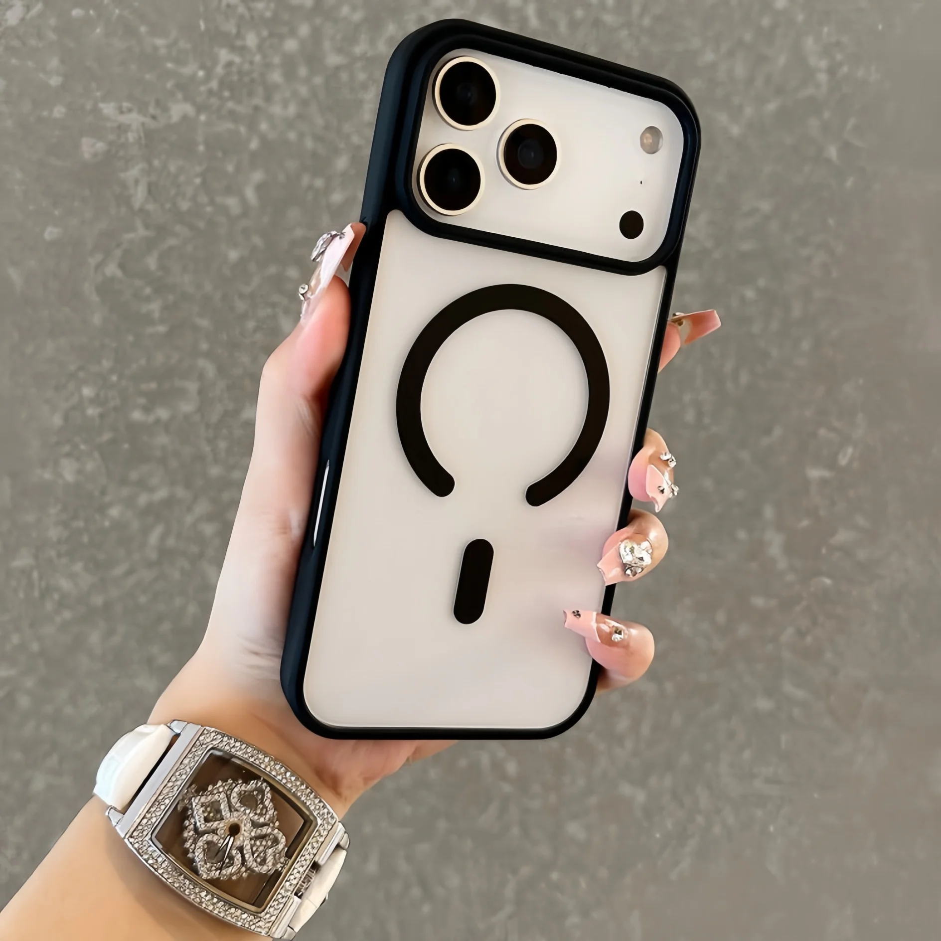 حافظة هاتف واقية من الأكريليك الناعم المغناطيسي الشفاف المقاوم للصدمات لهاتف iPhone17Pro Max/17Pro/17/Air، قطرة متينة