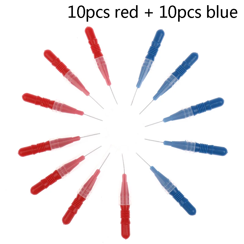 Hot Sale 20Pcs Clean Tooth Floss Head Hygiene Dental Plastic Interdental Brush Toothpick
