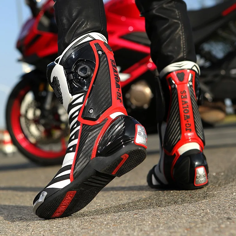 Motorcycle Boots Shock-absorbing and Anti-drop Riding Shoes Competition Forest Road Wear-resistant Men Women Locomotive Shoes