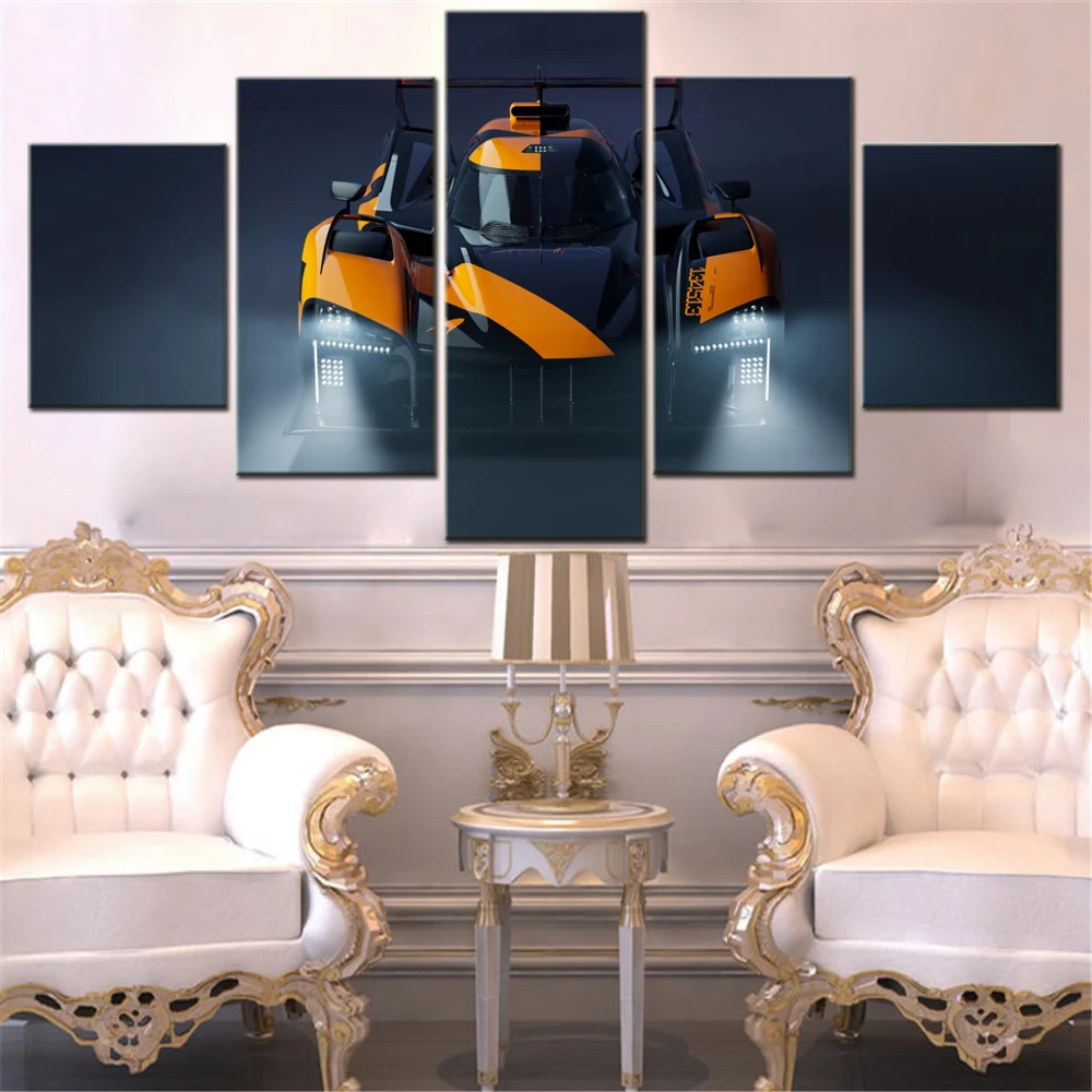 

5 Pieces Canvas Wall Arts Poster Painting Cars Project Endurance Le Mans Hypercar Wallpaper Home Decor Picture Printing Artwork