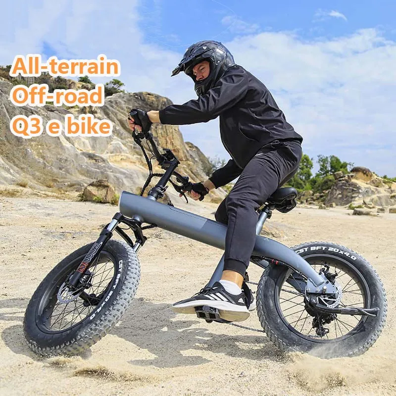 All-Terrain Adult Outdoor Foldable Electric Bicycle Smart Electronic Adult EBike Rear Hub Motor Lithium Battery Power Supply