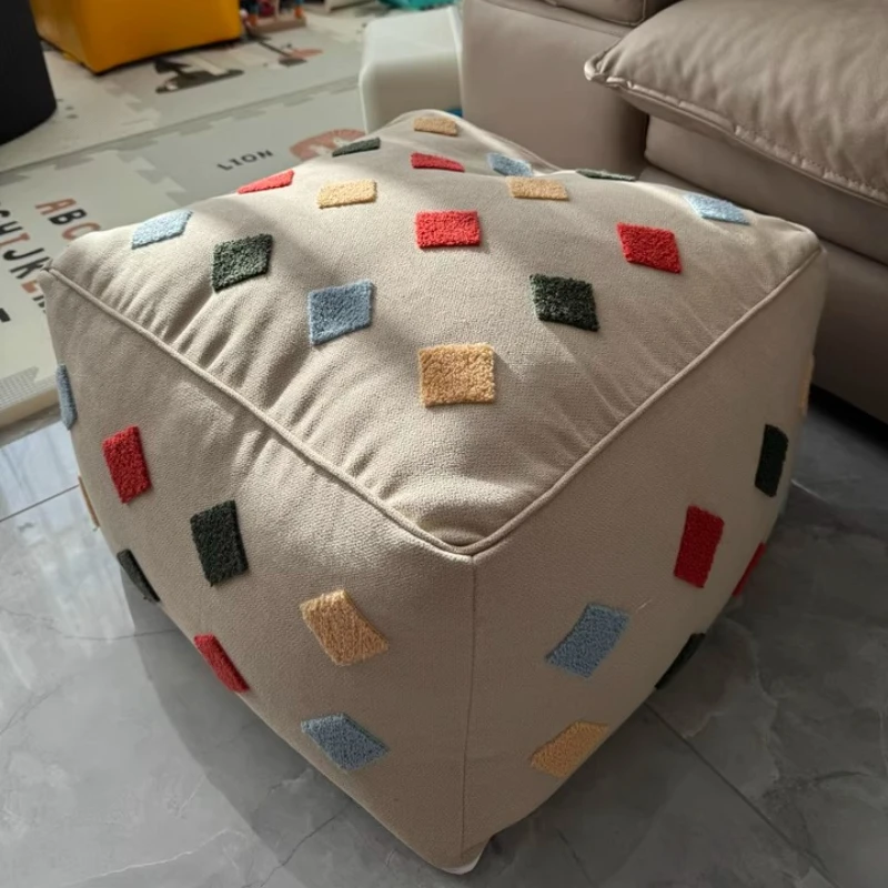 Dopamine Floor Pouf with Removable Washable Cover - Multipurpose Seating Ottoman, Floor Cushion for Bedroom, Living Room