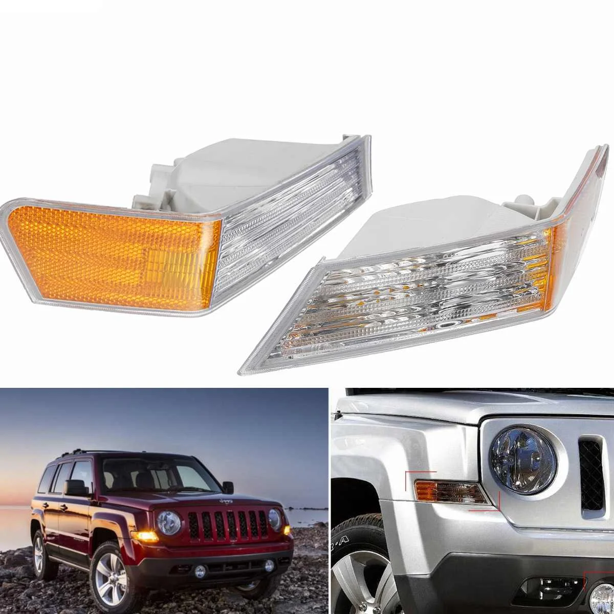 Car Front Parking Turn Signal Light Lamp Indicator Light For Jeep For Patriot MK74 2007-2014 CH2527102 CH2526102 116-01221L