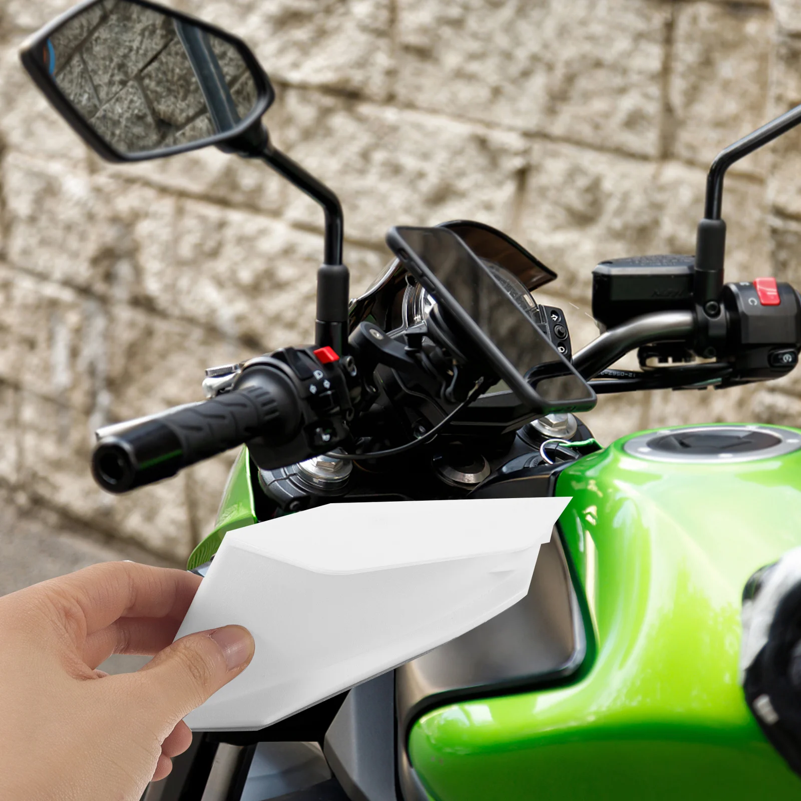 Para Owiewek Motocyklowych z Tworzywa ABS, Odporna na Wiatr, Wytrzymała, Spoiler, Skrzydło, Dekoracja Motocykla, Owiewki Skrzydełkowe