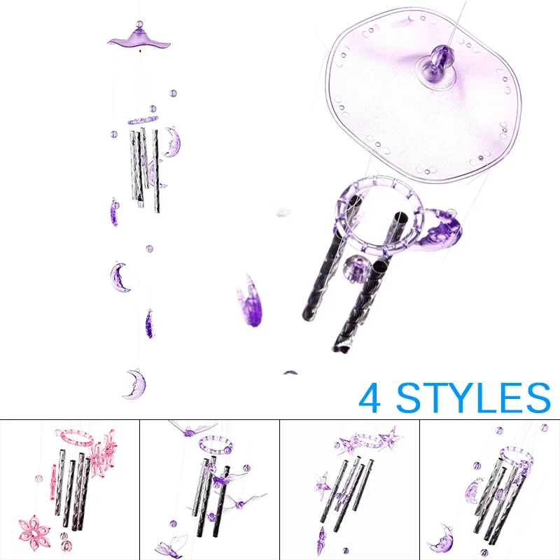 1 Pcs  Wind Chime Peace Dove/Bauhinia Cute Metal Tubes Bell Wind Chimes Garden Yard Hanging Home Decoration