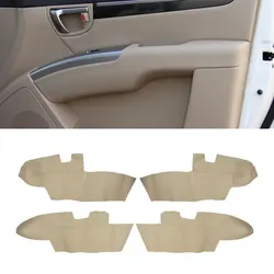 Soft Leather Door Armrest Cover For Hyundai Santa Fe 2006 2007 2008 2009 2010 2011 2012 Door Armrest Panel Cover Sticker Trim