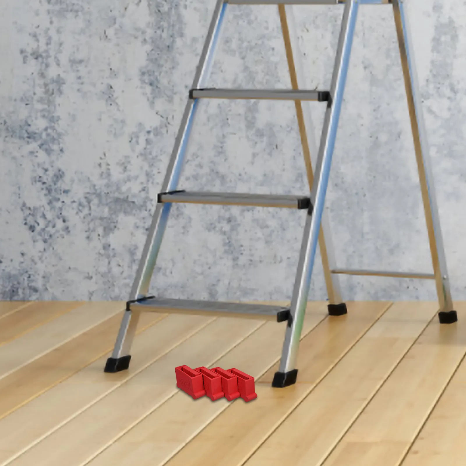 4Pcs Ladder Feet Rubber Pads Anti-Slip Ladder Stabilizer Universal Fit for Home Workshop Construction Ladders Enhanced Support