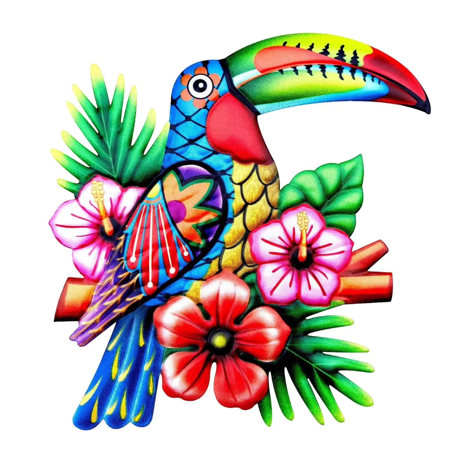 Parrot Wall Sculpture Art Decorative Bird Wall Hanging Background for Indoor