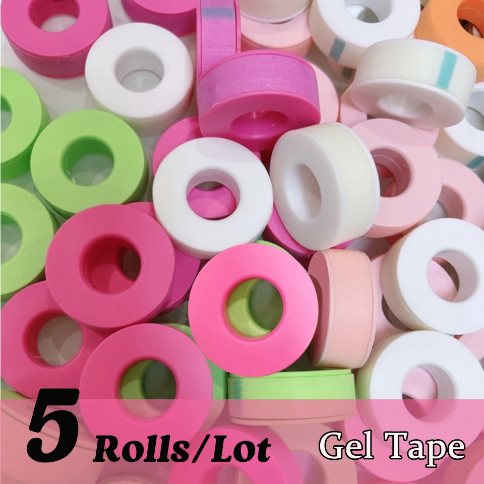 

5 рулонов силиконовой гелевой ленты для наращивания ресниц, для чувствительной кожи, многофункциональные нетканые дышащие патчи под глаза, инструменты для макияжа