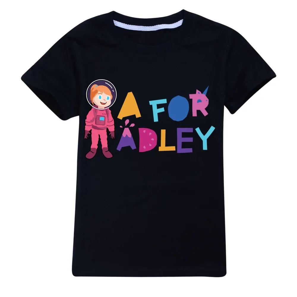 A  for  Adley Tshirt Girls Boys  Clothes 3D Print T-shirt Short Sleeve Harajuku Tops Streetwear Video New Game Fashion Kids Tees