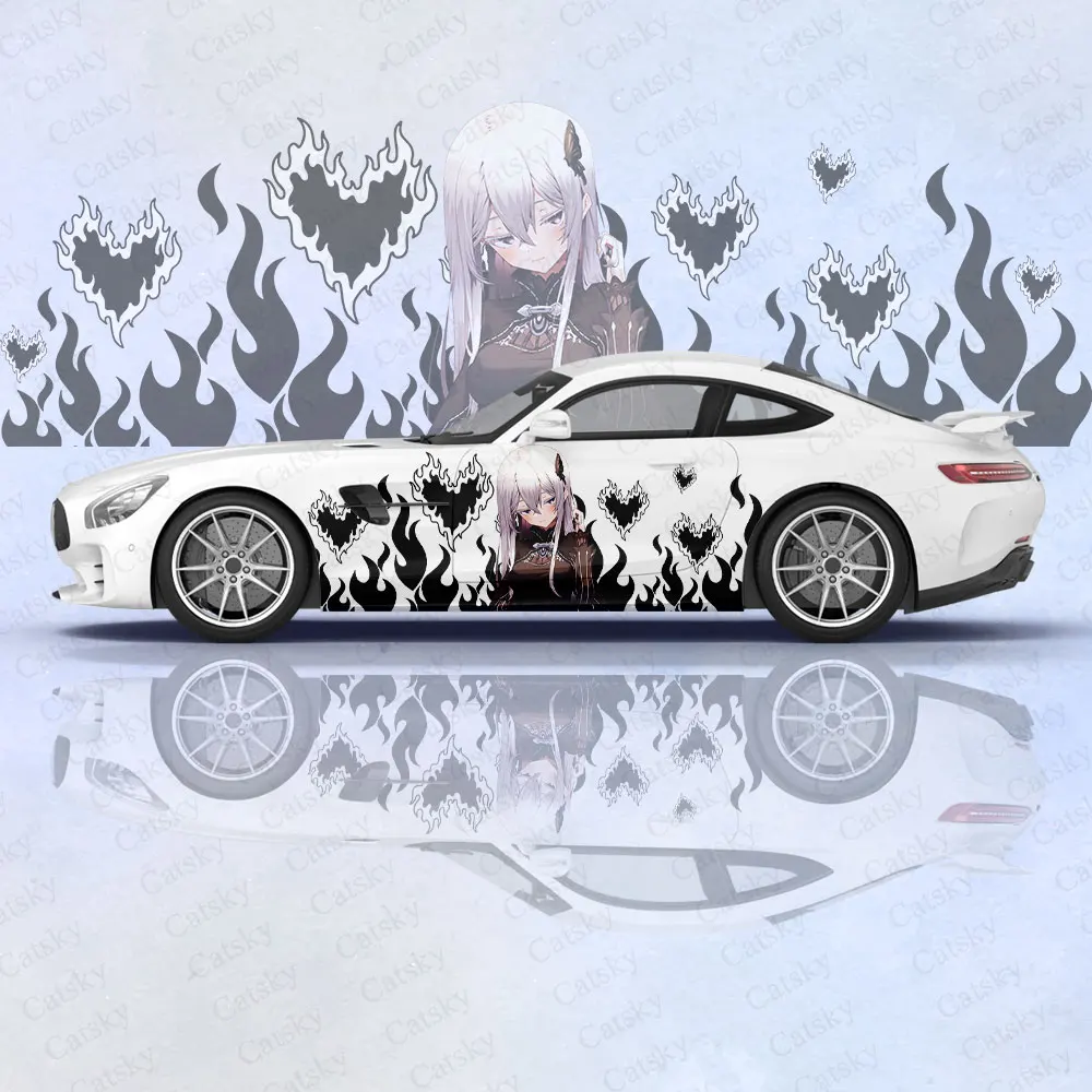 Echidna (ReZero) Car Body Stickers Anime Itasha Car Side Decal Sticker Car Body Sticker Car Body Decoration Stickers