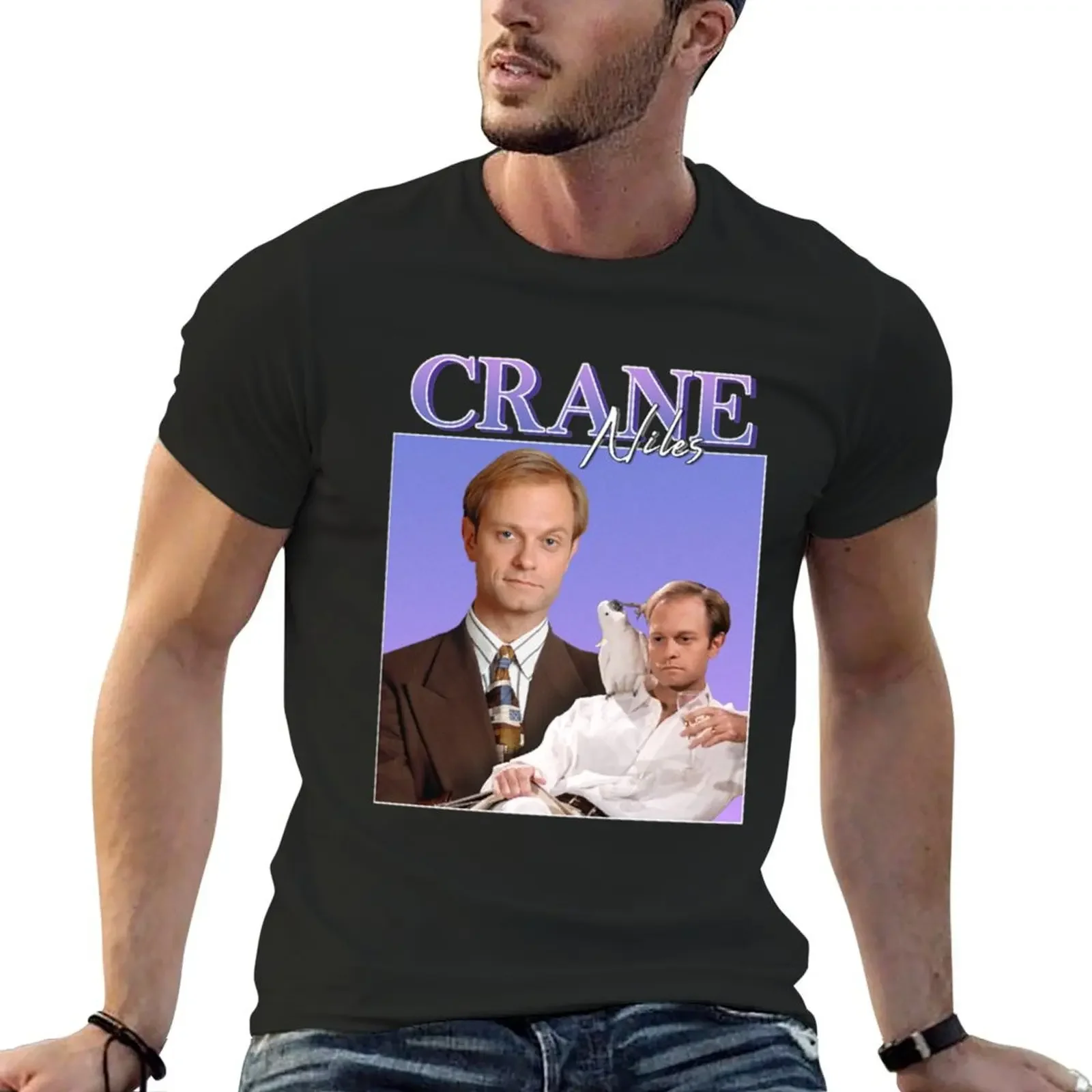 

Niles Crane Vintage Retro Fan Gifts T-Shirt plus sizes graphics heavyweight t shirts for men