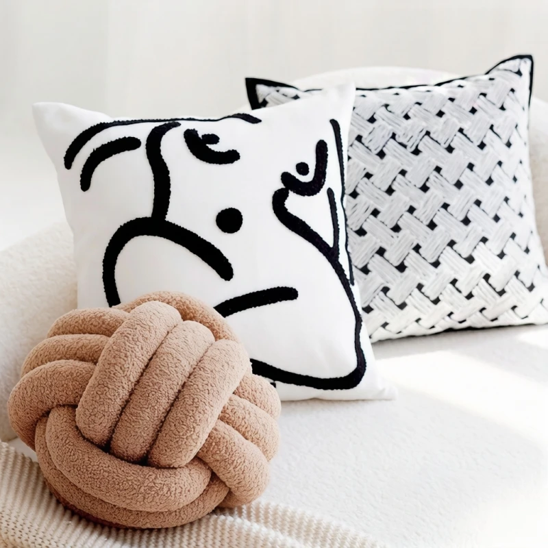

Embroidery Body Pillow Art Decoration Throw Pillow 45x45 Nordic Sofa Throw Pillow Cover Living Room Pillowcase