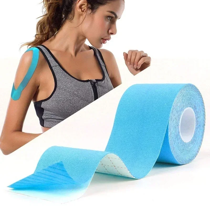 1Roll Precut/Uncut Kinesiology Tape Boob Tape Muscle Pain Relieve Fitness Breathable Waterproof Sports Therapeutic Adhesive Tape