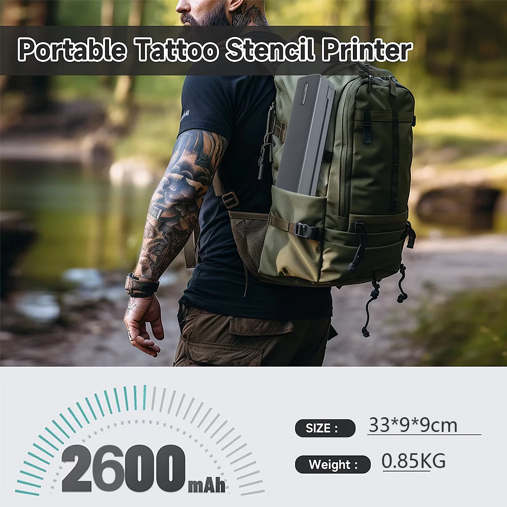 Factory Stock Portable A4 Thermal Printer 203dpi Mini Tattoo Copier Machine IOS/Android Compatible For Receipt Printing