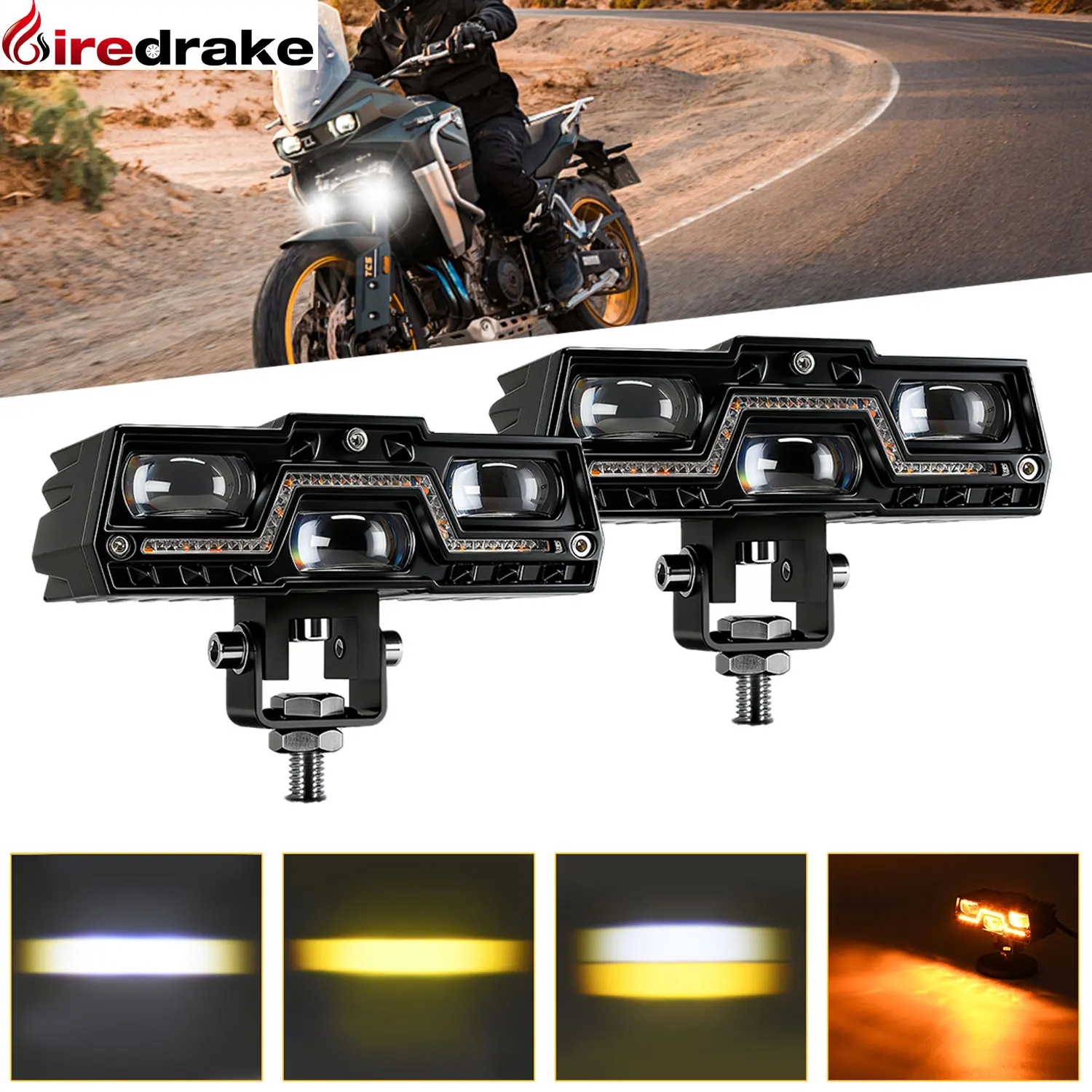 

Auxiliary 200W LED Motorcycle Spotlight High Power Motorcycle Headlights Led Spotlight 6000K for ATV Truck Dirt Bike SUV UTV