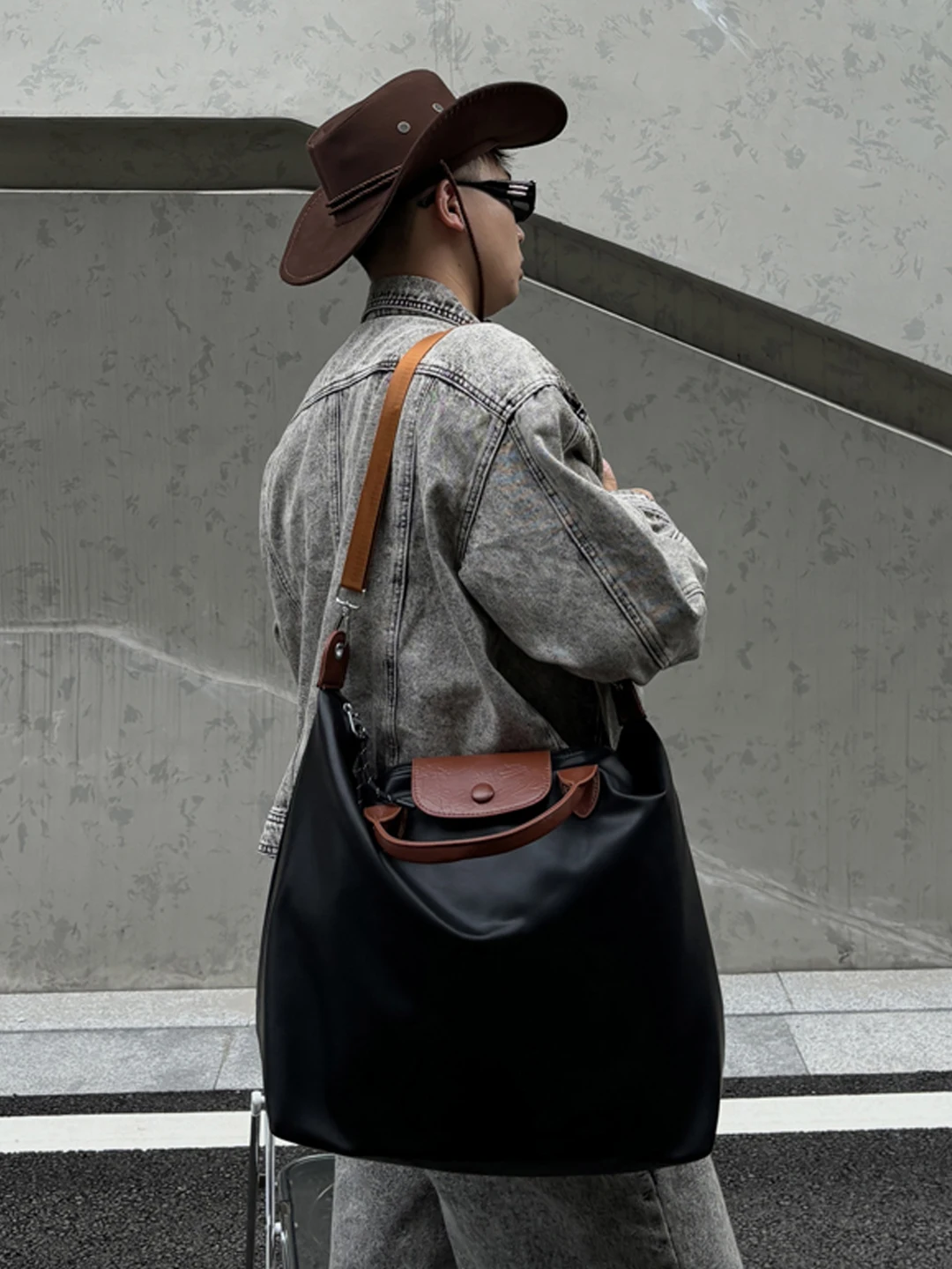 

YUEN Design Large Capaci ex Casual oulder Bag Ins Sle Underarm Crossbody k Series Hong Kong Sle Handbag