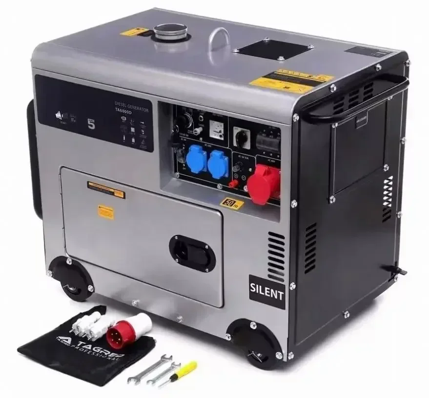 JLMECH Silent Type 3kw/5kw/6kw Portable Diesel Power Inverter Home Backup Generator Auto Remote Start 30kw Rated Power Copper DC