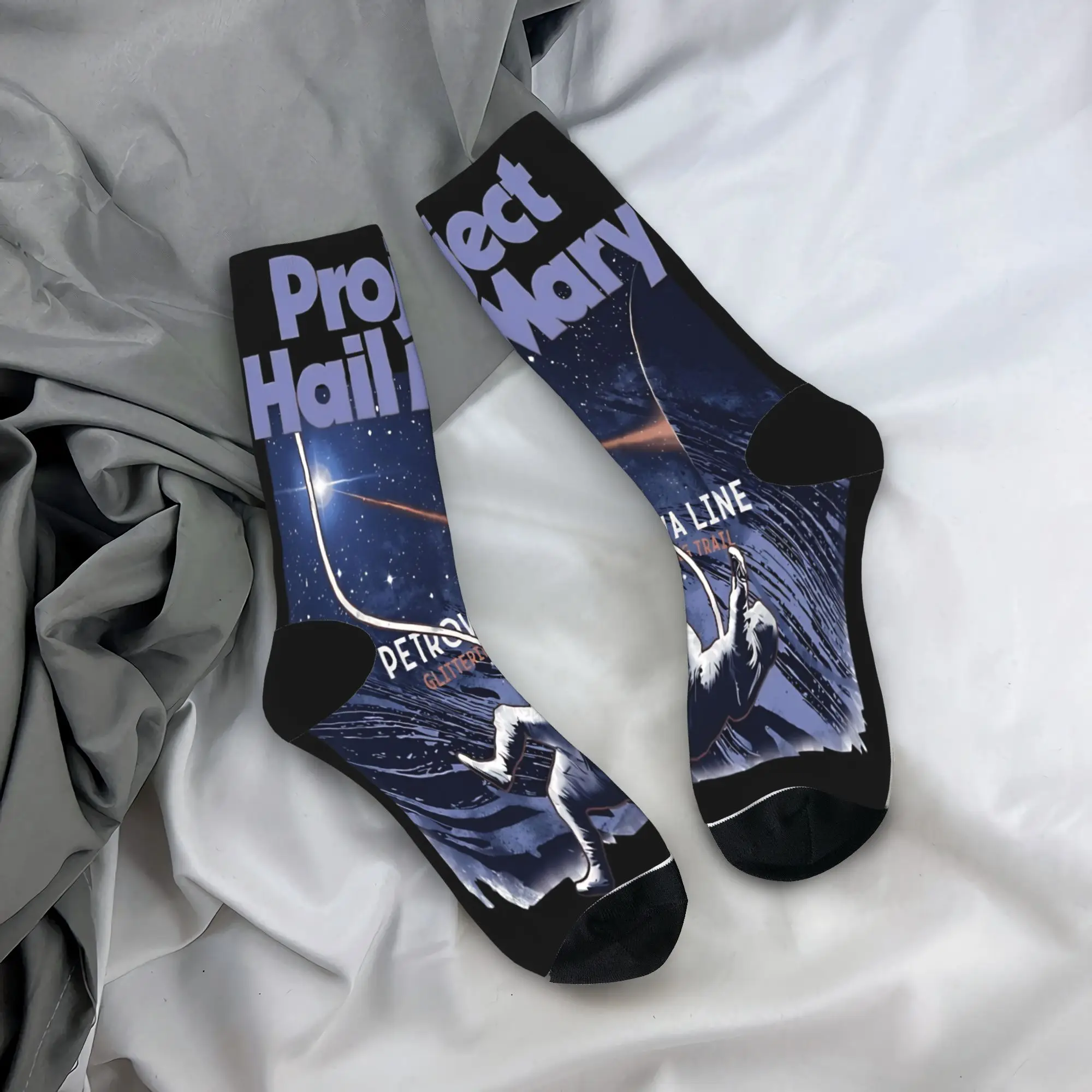 

Project Hail Mary Petrova Line Sci Fi Astronaut Space Socks Elegant Stockings Winter Anti Bacterial Men Socks High Quality