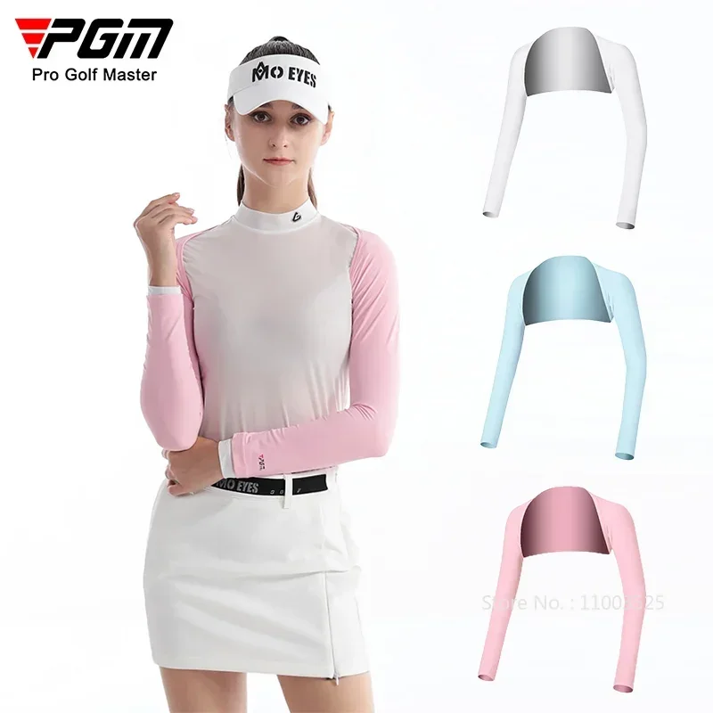 Fotografia 3: Pgm proteção solar oversleeve verão uv mangas compridas braço manga anti-uv manto xale para mulher camisa de seda gelo ciclismo acampamento