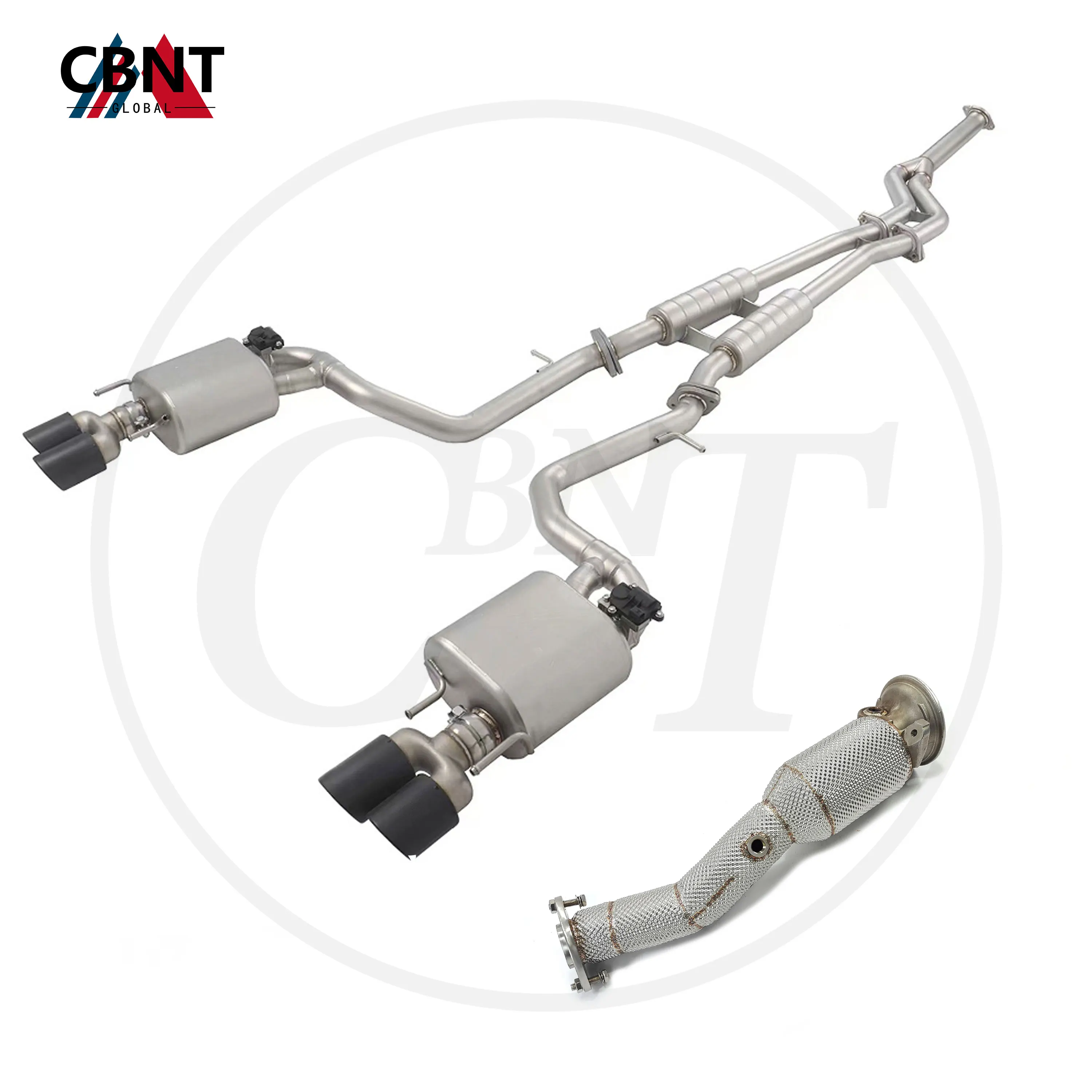 

CBNT Valved Catback & Downpipe for Lexus IS200 IS250 IS300 2.0T Performance Exhaust Pipe with Valve Muffler SS304 Exhaust System