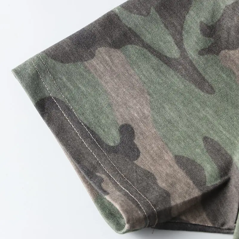 Men's Summer Round Neck All-Cotton Casual Camouflage Short-Sleeve T-Shirt view 4
