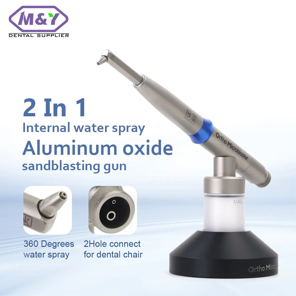 Dental Ortho Microblaster Aluminum Oxide Air Abrasion Polisher Sandblaster 2hole Teeth Whitening Pen Dentistry Tool