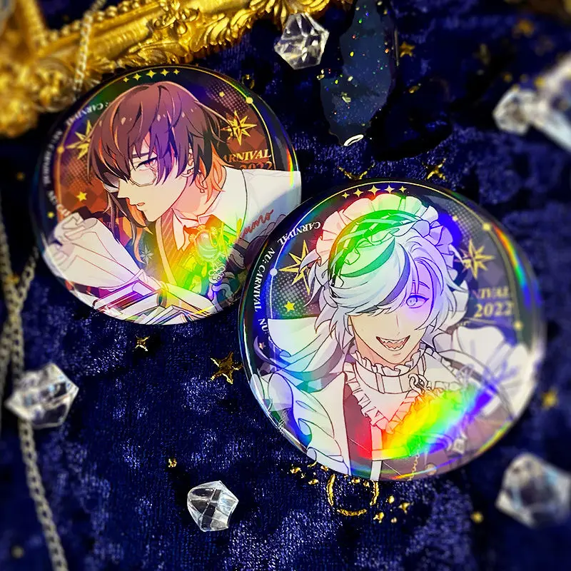 نو: كرنفال أنيمي إدموند أوليفين كوينسي كويا ياكومو Q نسخة زر معدني بروش شارات شارة الطالب دبابيس الملابس المدرسية