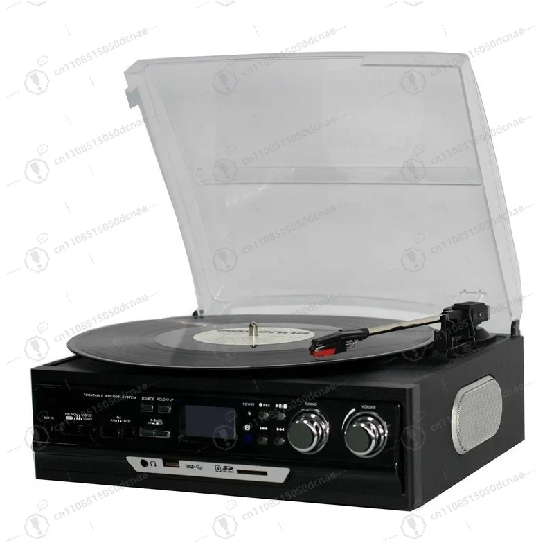 3 Speed Vinyl Record Player Portable Turntable with Carrying Case Built-in 2 Speakers RCA Output Aux Headphone Jack