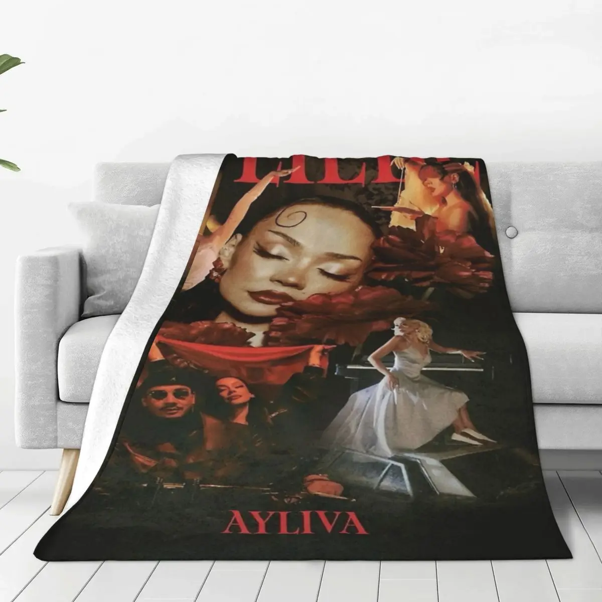 Singer Ayliva In Liebe Music Blanket Cover Plush Throw Blanket Bedroom Sofa Portable Soft Warm Bedspreads