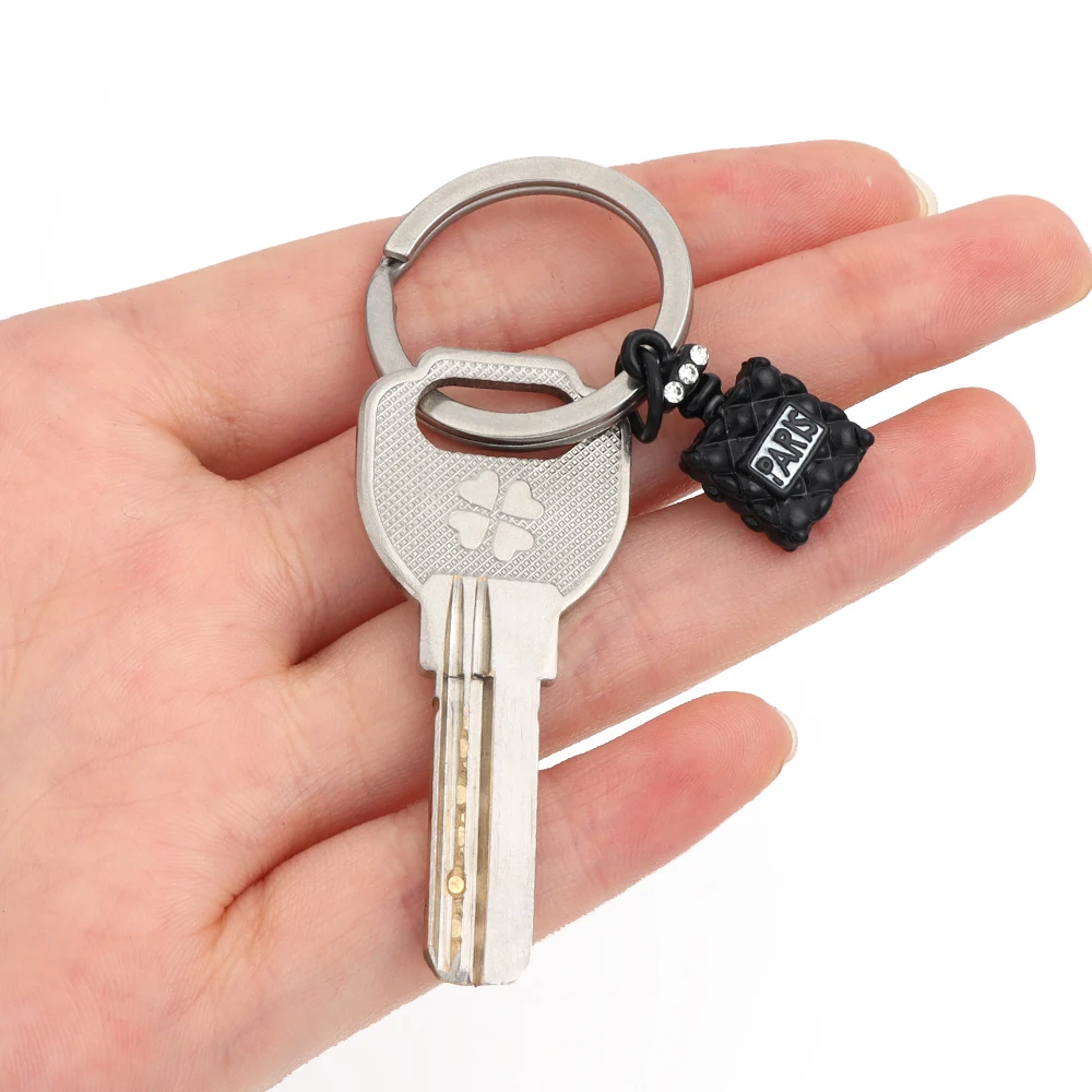 10 stücke Edelstahl Schlüssel ringe runde Schlüssel bund Schlüssel ring flache Schlüssel halter Split Ringe Schlüssel anhänger Zubehör für DIY Schmuck herstellung – Detail 4