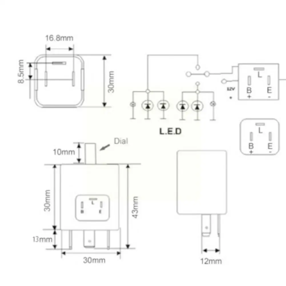 Relé de luz intermitente ajustable para motocicleta, Led electrónico para intermitente, Cf14, Jl-02 a Cf, 14k, I4u4