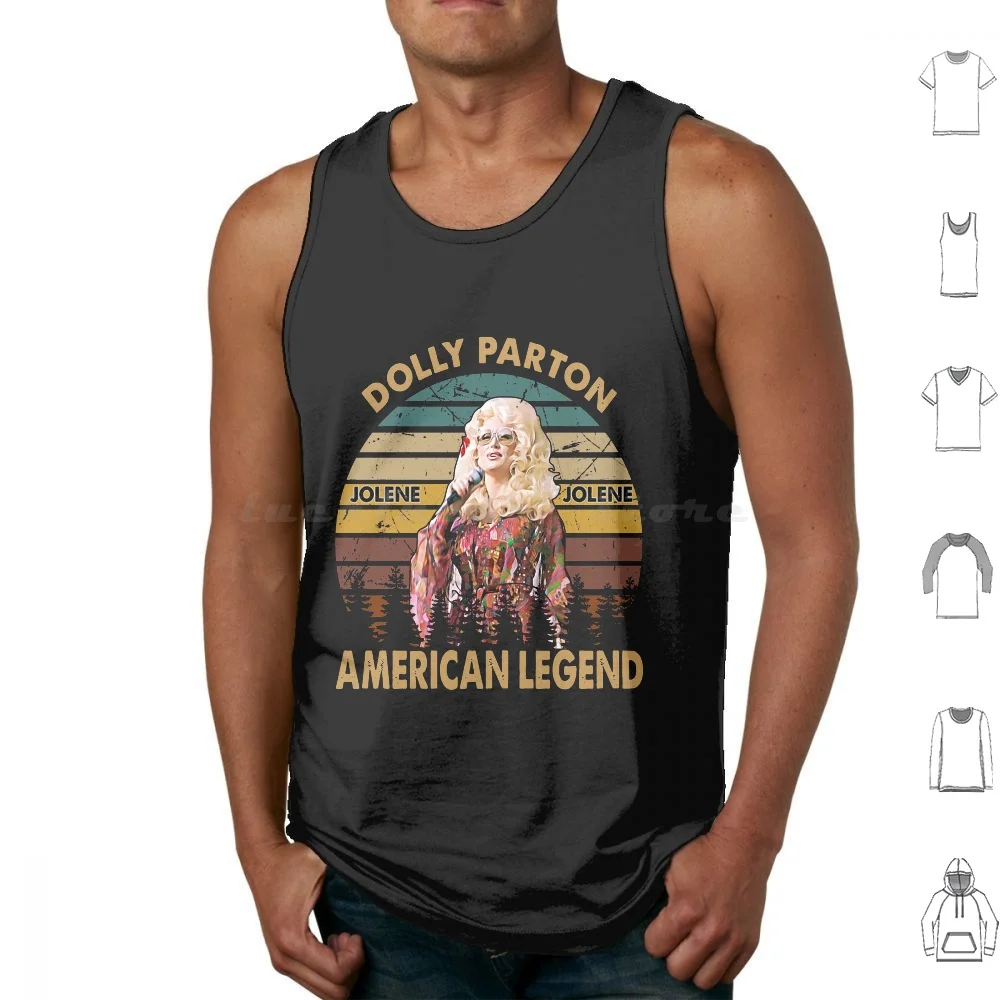 American Legend Flag Dolly Gift Parton For Lovers Tank Tops Print Cotton What Would Dolly Do Vintage Parton Dolly Parton