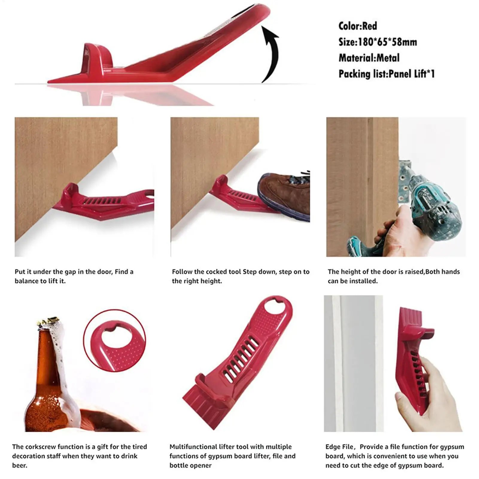 لوحة الناقل المدمج في دريوال عرموش أداة خفيفة الوزن متعددة الوظائف فتاحة الزجاجات الناقل لإعادة تجديد المنزل #4