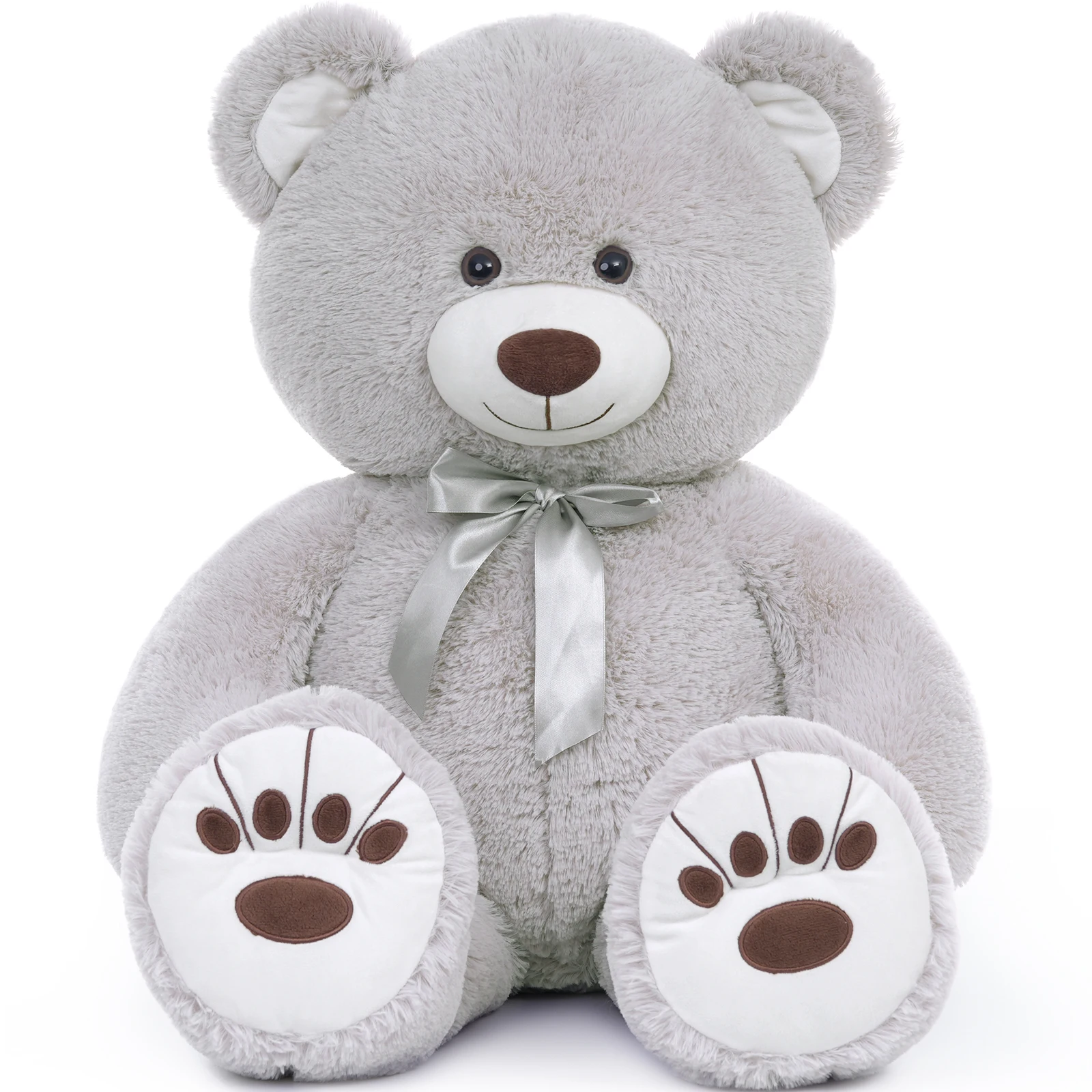 

Гигантская мягкая игрушка MorisMos, большой серый плюшевый мишка 36 дюймов для детского душа, плюшевый мишка в натуральную величину для детей, подруги, дня рождения, Valenti