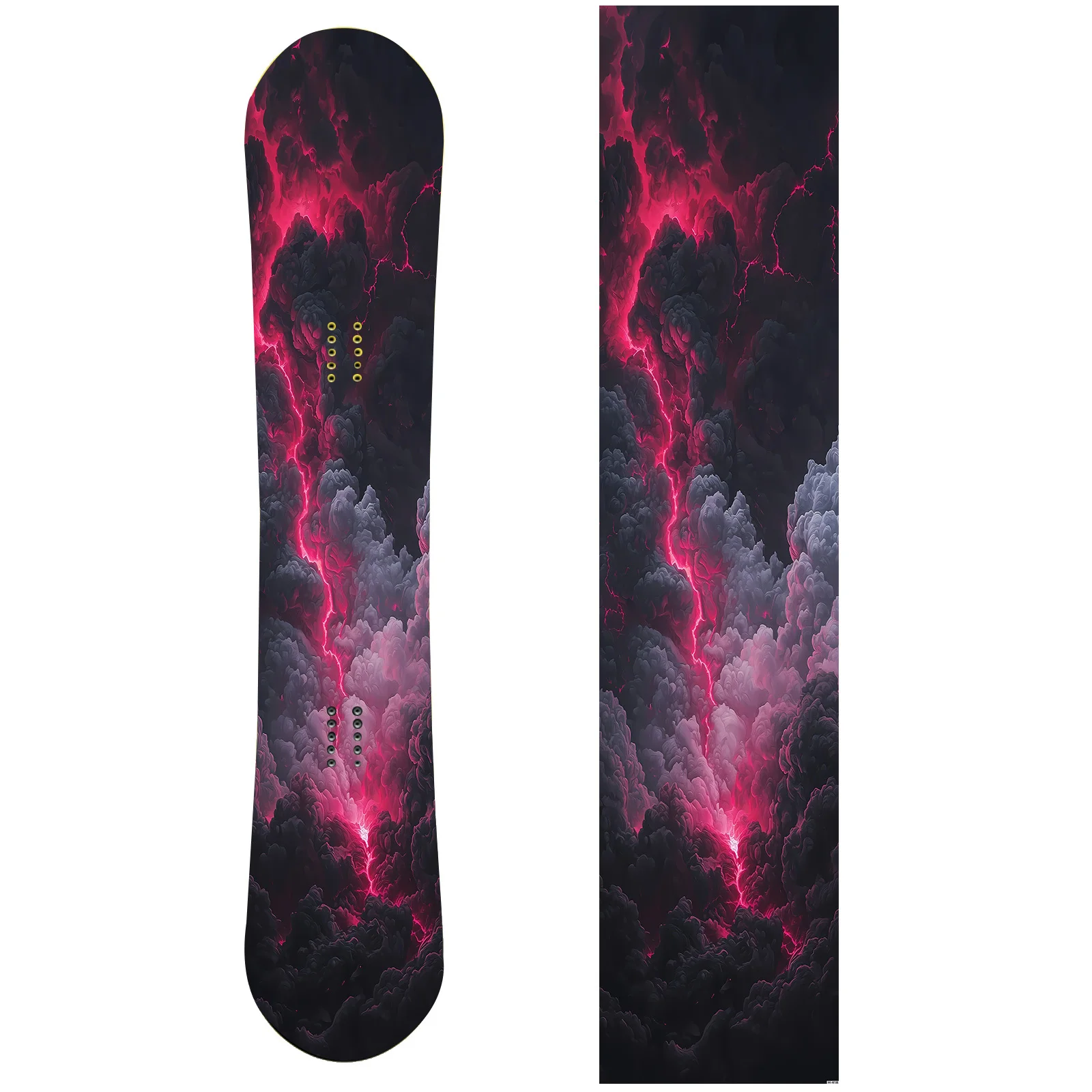

1 большая красочная наклейка для сноуборда с изображением грозы и молнии, персонализированная модная наклейка для украшения сноуборда, наклейка для сноуборда
