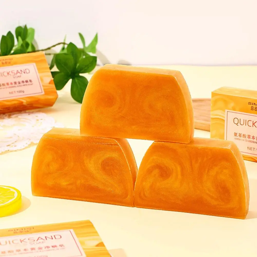 

1/2/3pc Gold Soap Handmade Essential Oil Soap Black Spots Remover Gentle Clean Shrink Pores Moisturizing Bath Body Face Bar Soap