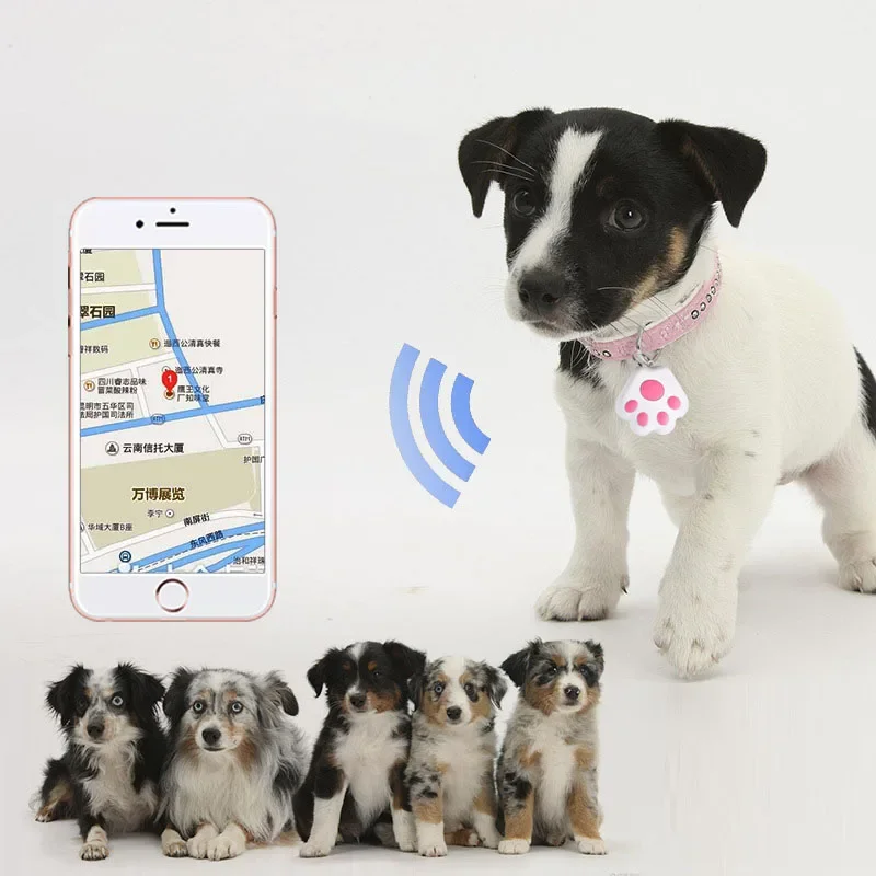 Portable Mini Cat Dog Pet For Pet Mobile Key Finder Tools Tracking Locator Bluetooth 5.0 Hidden GPS Anti-lost Tracking Device