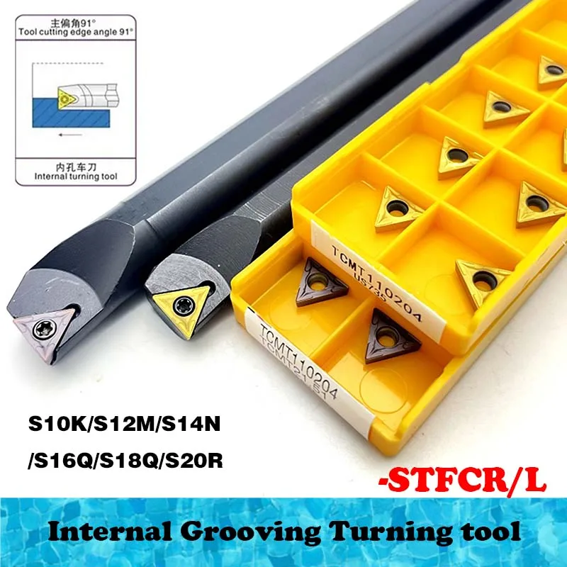 S10K-STFCR11 S12M-STFCR11 S16Q S20R-STFCR11 S14N-STFCR11 Internal Turning Tool Holder +Carbide Insert TCMT110204 Turning Inserts