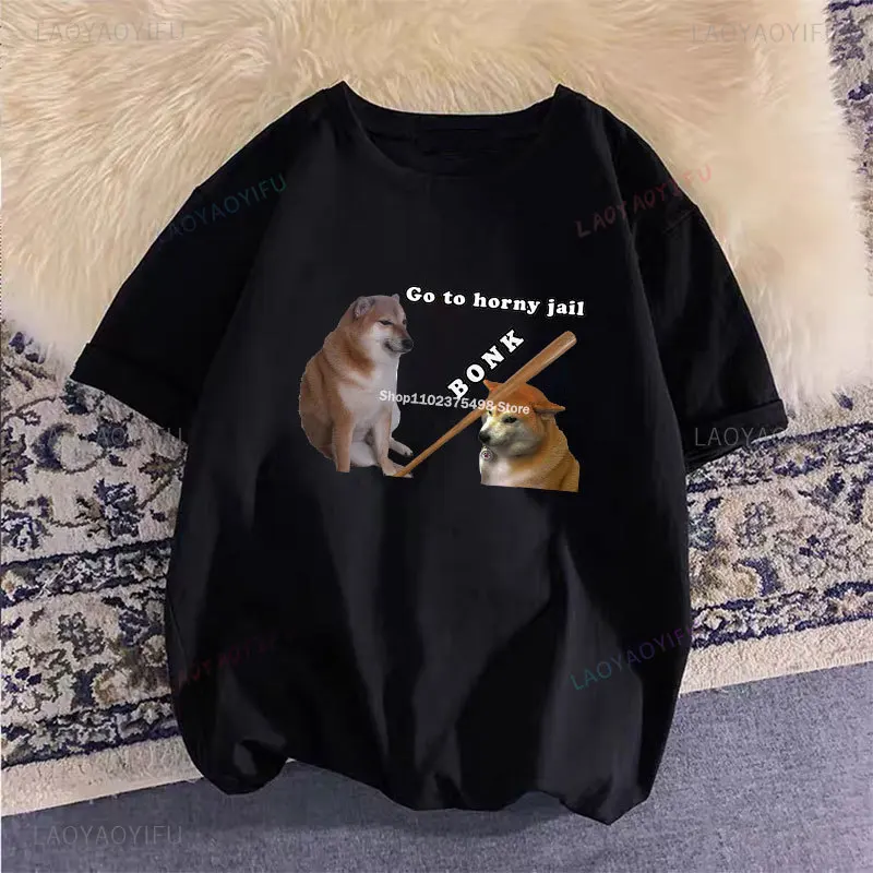 Футболки с рисунком черного юмора ко-ороговевшей тюрьме Бонк Смешные Мультяшные женские и мужские хлопковые футболки высокого качества с коротким рукавом Ropa Hombre