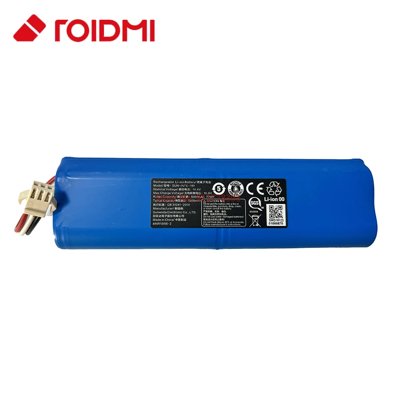 Original Li-ion Battery for Roidmi EVA EVE Plus SDJ01RM SDJ06RM Vacuum Cleaner Spare Parts Battery Accessories Charging Battery