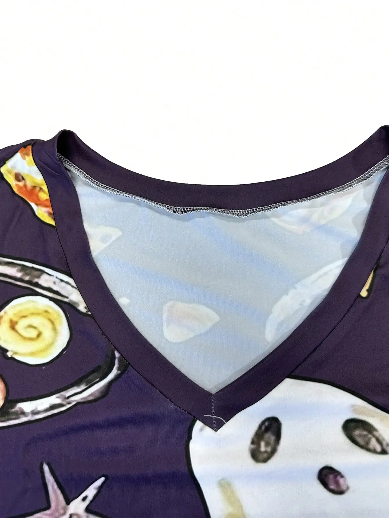 حجم كبير 1XL-5XL المرأة موضة هالوين مطبوعة الخامس الرقبة طويلة الأكمام تي شيرت السيدات عادية الخريف الشتاء ملابس المنزل بلايز