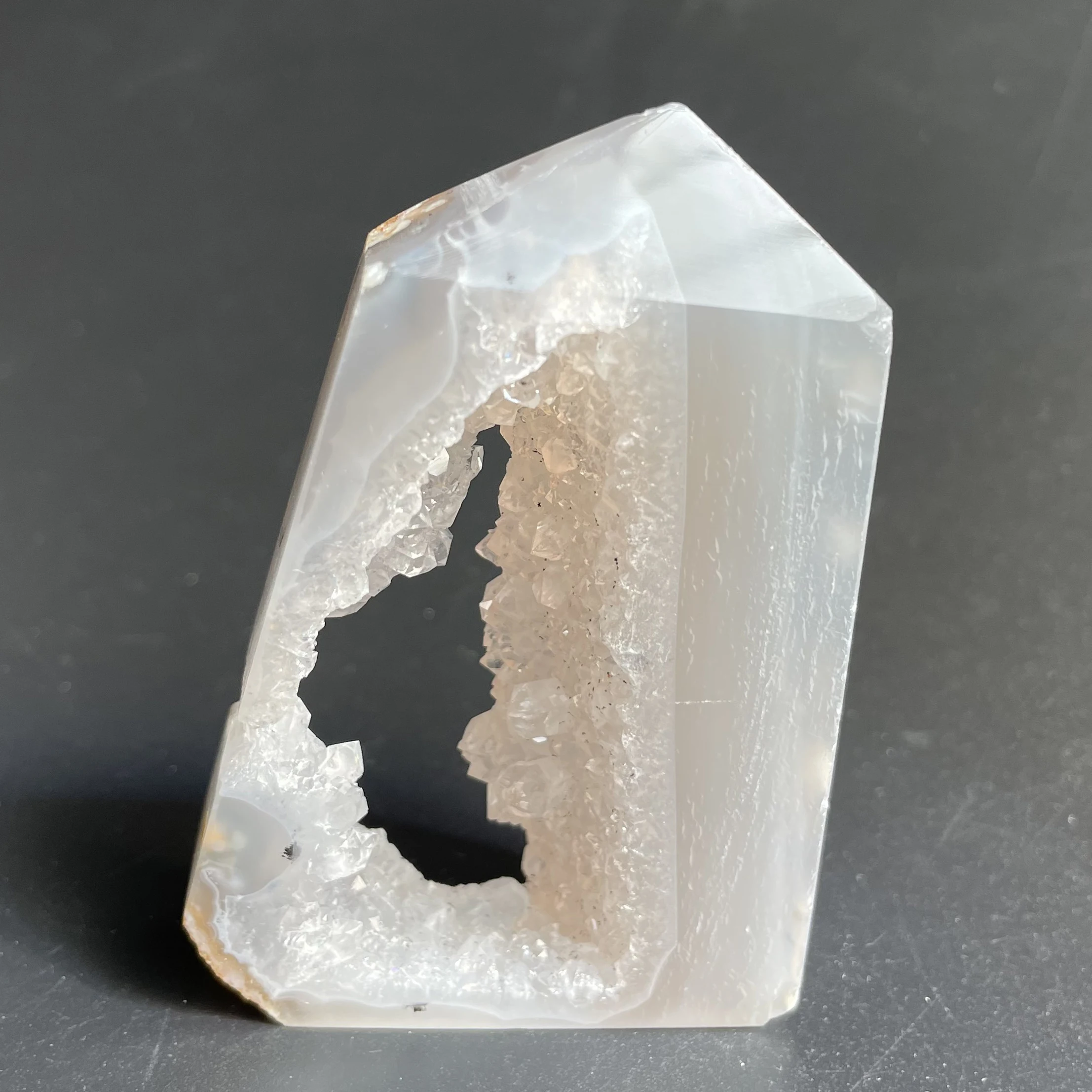 Natural Stone Agate Geode Crystal Tower Polished Wand Point Healing Reiki Gift Room Decor Obelisk