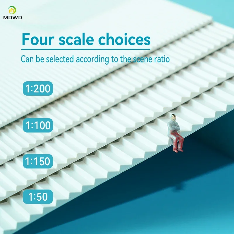 ABS Plastic Stairs Model Building Blocks  DIY Sand Table Model Making Material Micro Scene Mini House Construction Kit