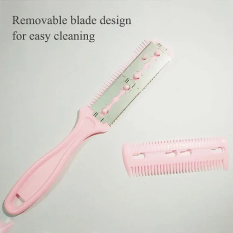 Veelkleurige Hair Cut Kam Kappers Tool Kit Dubbelzijdig Mes Kapper Styling Schaar Scheermes Magic Blade Kammen Haar Schaar