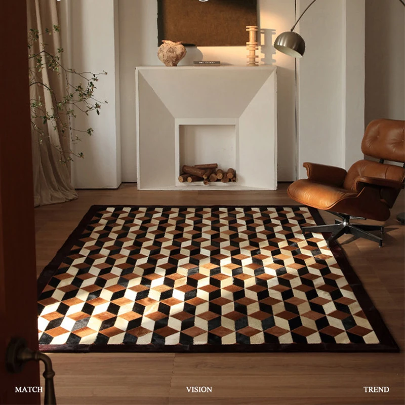Retro Luxury American Style Living Room Carpet High-end Brown Area Rug for Bedroom Floor Mat Decoration Sofa Coffee Table Floor